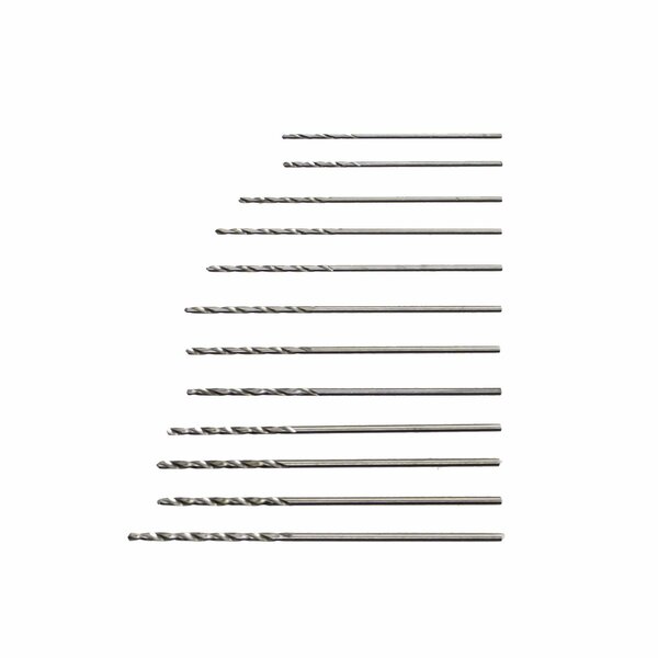 Excel Blades Assorted Carbon Steel Mini Micro Hobby Drill Bits #60 - #70, 12pcs, 12pk 55521